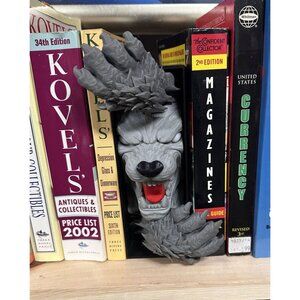 Multicolor Werewolf Book Nook Insert 3D Printed Shelf Monster Horror Shelf Decor